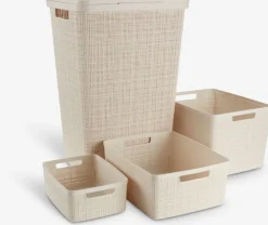 JUTE Plastkasser|Kurv 5L plast råhvid