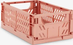 MILAS Plastkasser|Kurv B16xL25xH10cm foldbar Koral