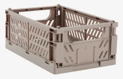 MILAS Plastkasser|Kurv B16xL25xH10cm foldbar Grå