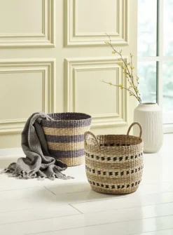 VIGIL Fletkurve Mv.|Kurv Ø32xH27cm søgræs