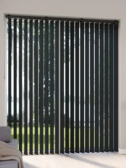 ROGEN Lysdæmpende Gardiner|Lamelgardin 100x250cm Sort