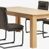 LINTRUP + ULSTRUP Spisebordssæt|LINTRUP L190/280 bord eg + 4 ULSTRUP stole antracitgrå