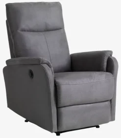 ABILDSKOV Lænestole|Lænestol elektrisk gråt stof