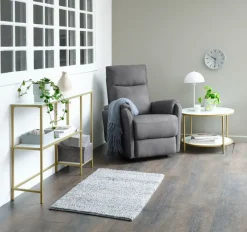 ABILDSKOV Lænestole|Lænestol elektrisk gråt stof