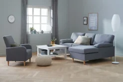 GEDVED Lænestole|Lænestol gråt stof