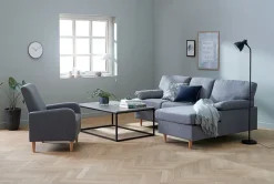 GEDVED Lænestole|Lænestol gråt stof