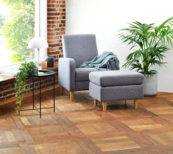 GEDVED Lænestole|Lænestol gråt stof