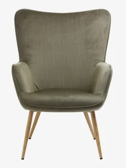 HUNDESTED Lænestole|Lænestol t fløjl/egefarve Grøn