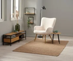 HUNDESTED Lænestole|Lænestol teddy/egefarve Råhvid