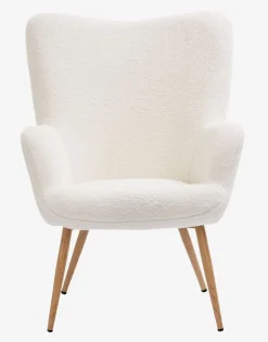 HUNDESTED Lænestole|Lænestol teddy/egefarve Råhvid