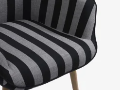 SIMESTED Lænestole|Lænestol stribet sort/beige stof