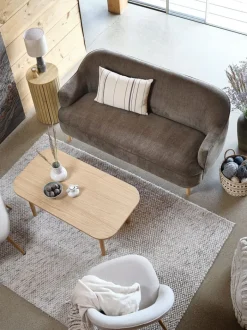 THORUP Lænestole|Lænestol beige stof/egefarve