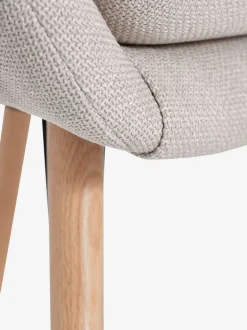 UDSBJERG Lænestole|Lænestol stof/eg Beige