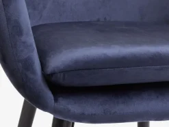 UDSBJERG Lænestole|Lænestol velour/sort Blå