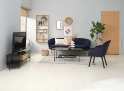 UDSBJERG Lænestole|Lænestol velour/sort Blå