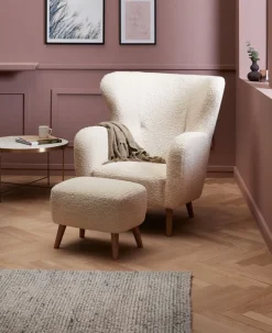 VILDSUND Lænestole|Lænestol t stof Råhvid