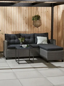 MORA Loungemøbler|Loungesofaer|Loungesofa m/chaiselong 3-pers. grå