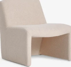 BULLERUP Lænestole|Loungestol råhvid teddy