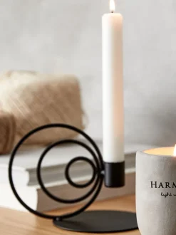 BOSSE Lys Og Servietter|Lys Og Servietter|Lys Ø8xH9cm lysegrå