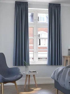 AMUNGEN Mørklægningsgardiner|Lysdæmpende gardin 1x140x175 Blå
