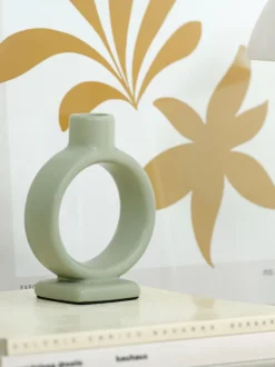 THORSTEN Lysestager|Lysestage B6xL11xH15cm grøn