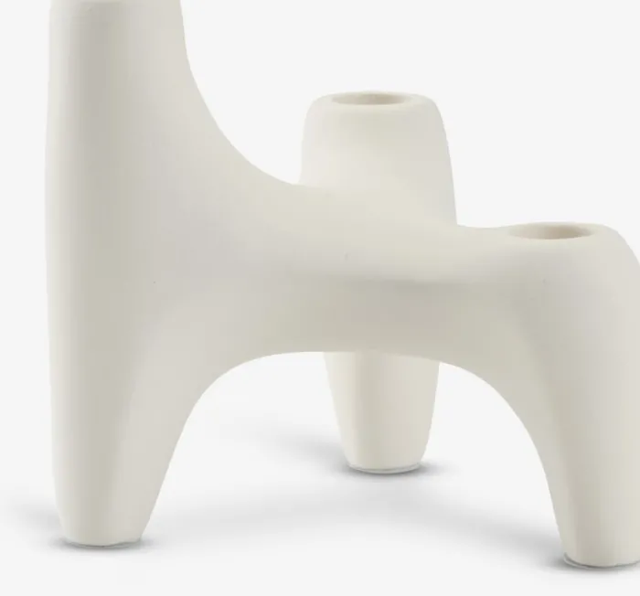 VIGNIR Lysestager|Lysestage B13xL16xH15cm råhvid