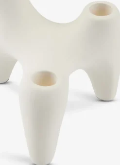 VIGNIR Lysestager|Lysestage B13xL16xH15cm råhvid