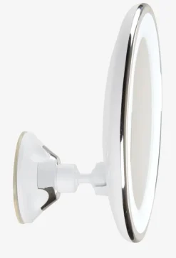 VEDDIGE Badeværelsesopbevaring|Diverse|Makeupspejl m/LED Ø20xH22cm hvid