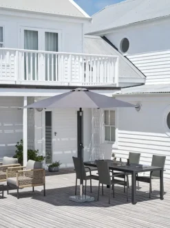 AGGER Parasoller|Markedsparasol Ø300 mørkegrå