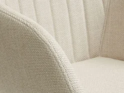 MARSTRAND + ADSLEV Spisebordssæt|MARSTRAND L200 bord hvid + 4 ADSLEV stole beige