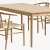 MARSTRUP + GUDERUP Spisebordssæt|MARSTRUP L190/280 bord eg + 4 GUDERUP stole eg/natur
