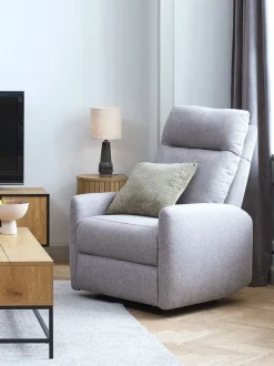 VONSILD Lænestole|Massagestol lysegråt stof