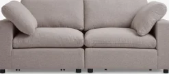 LUNDBY Sofaer Med Chaiselong|Hjørnesofaer|Modulsofa 2-pers. sandfarvt stof