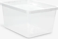 BASIC BOX Plastkasser|Opbevaringsboks 20L m/låg transparent