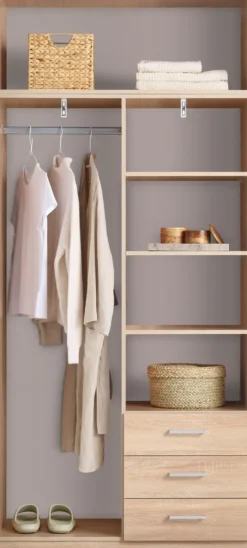 FANDRUP Tilbehør Til Garderobeskabe|Garderobeskabe|Overskab 97x41 2 låger lys eg Lyseg