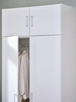 FANDRUP Tilbehør Til Garderobeskabe|Garderobeskabe|Overskab 97x41 2 låger Hvid