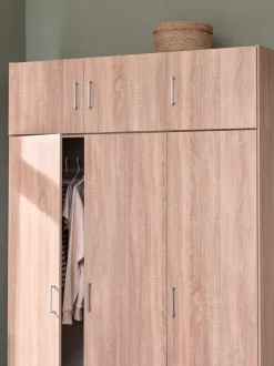 FANDRUP Tilbehør Til Garderobeskabe|Garderobeskabe|Overskab 145x41 3 låger lys eg Lyseg