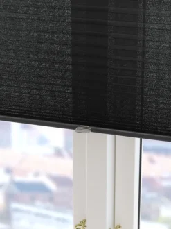 HOVDEN Lysdæmpende Gardiner|Plisségardin 80x160 trådløst Sort