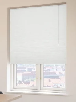 FUR Mørklægningsgardiner|Plisségardin mørklægning 80x130cm hvid honeycomb