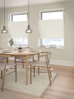 HVEN Mørklægningsgardiner|Plisségardin mørklægning 60x130cm up/down Hvid