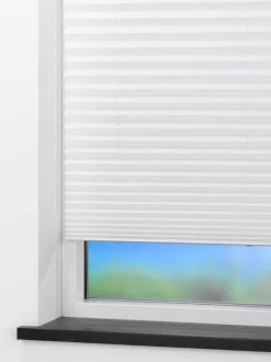 SALTHOLM Lysdæmpende Gardiner|Plisségardin 80x130cm Hvid