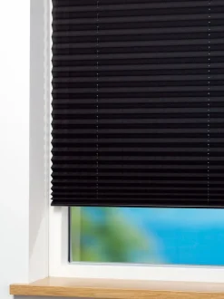 SALTHOLM Lysdæmpende Gardiner|Plisségardin 80x130cm Sort