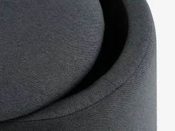 GISLEV Puffer|Puffer|Puf Ø36 m/opbevaringsplads asfaltfarvet stof