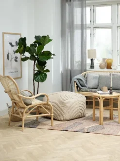 HYLKE Puffer|Puffer|Puf 60x60 lyst stof