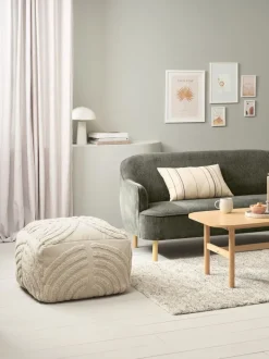 HYLKE Puffer|Puffer|Puf 60x60 lyst stof