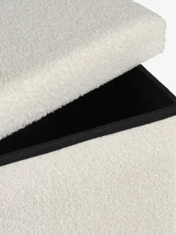 NYSTED Puffer|Puffer|Puf 76x38 m/opbevaringsplads råhvid teddy