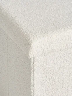 NYSTED Puffer|Puffer|Puf 76x38 m/opbevaringsplads råhvid teddy