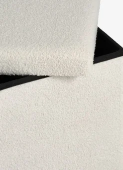 NYSTED Puffer|Puffer|Puf 38x38 m/opbevaringsplads råhvid teddy