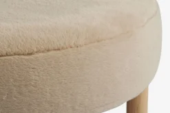 RAMSDAL Puffer|Puffer|Puf Ø70 beige teddy/egefarve