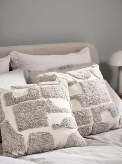 DVERGFAKS Pyntepuder|Pyntepude 45x45 grå/beige